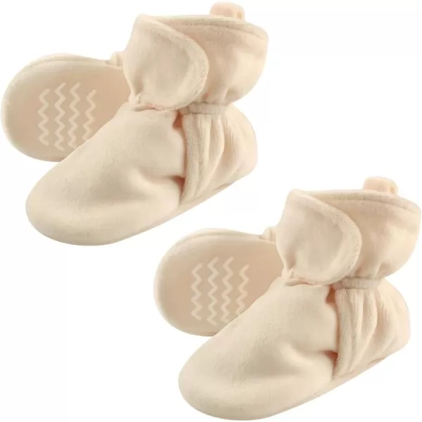 Hudson Baby Cozy Warm Toddler Slipper Booties with Non Skid BottomCream Velour