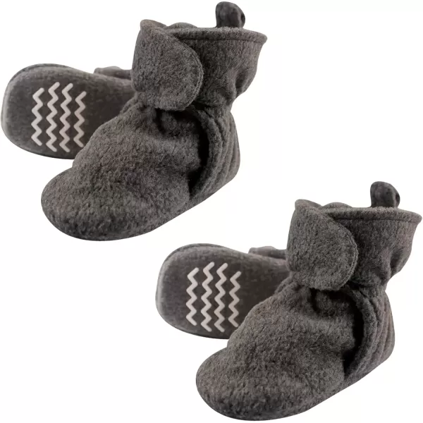 imageHudson Baby Baby Cozy Fleece Booties MultipackDark Gray 2piece