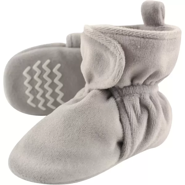 imageHudson Baby Baby Girls Cozy Velour BootiesHeather Gray