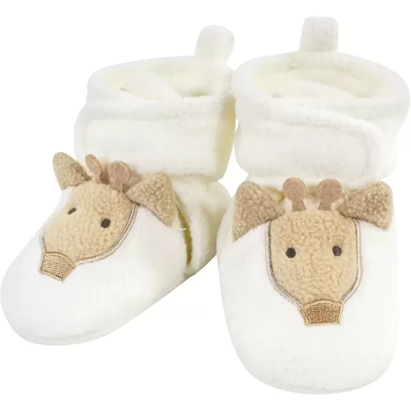 imageHudson Baby Unisex Baby Animal Fleece Booties 2PackGray Elephant Giraffe