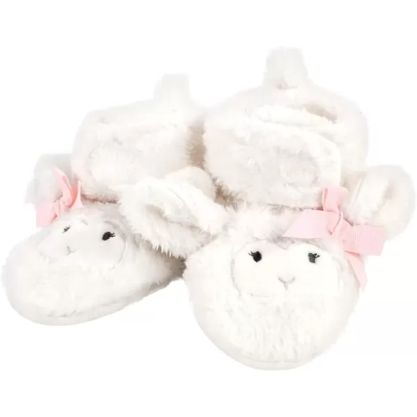 imageHudson Baby Unisex Baby Animal Fleece Booties 2PackGray Elephant Lamb