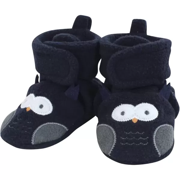 imageHudson Baby Unisex Baby Animal Fleece Booties 2PackNavy Owl Fox