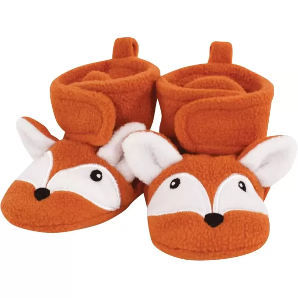 imageHudson Baby Unisex Baby Animal Fleece Booties 2PackNavy Owl Fox