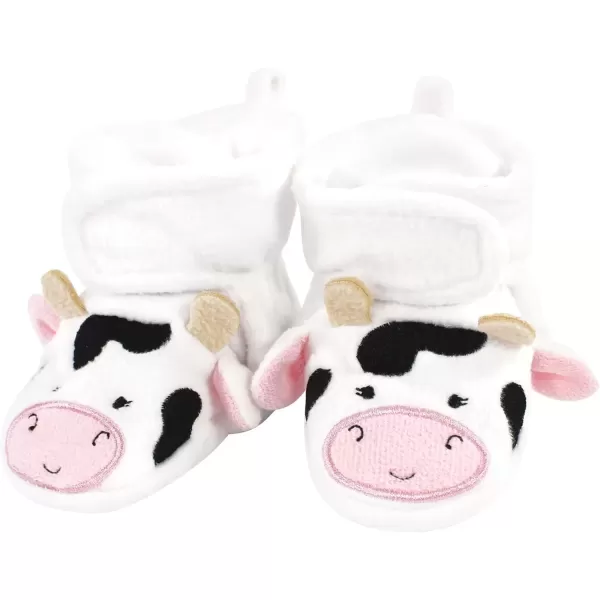 imageHudson Baby UnisexChild Cozy Fleece Booties Winter Accessory SetCow Pig