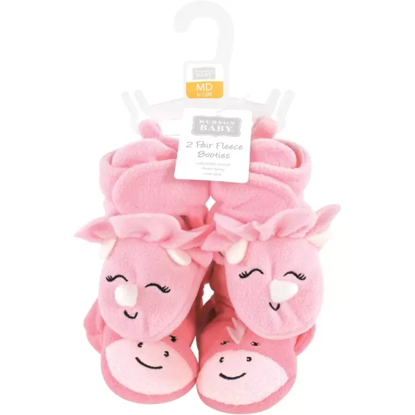 imageHudson Baby UnisexChild Cozy Fleece Booties Winter Accessory SetGirl Dino