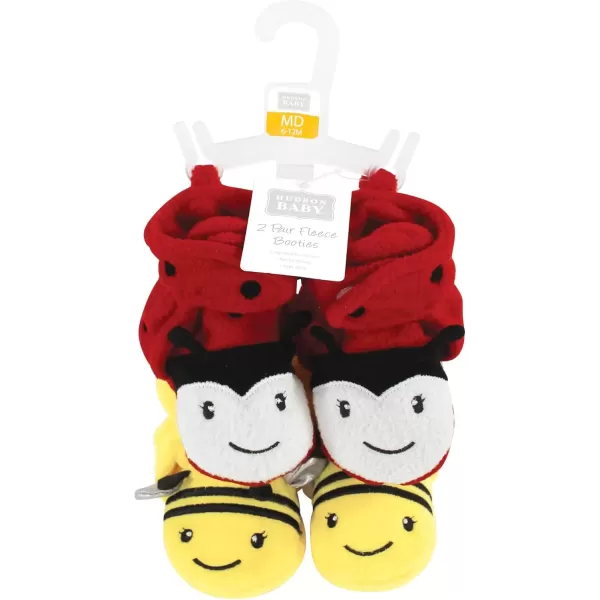 imageHudson Baby UnisexChild Cozy Fleece Booties Winter Accessory SetLadybug Bee