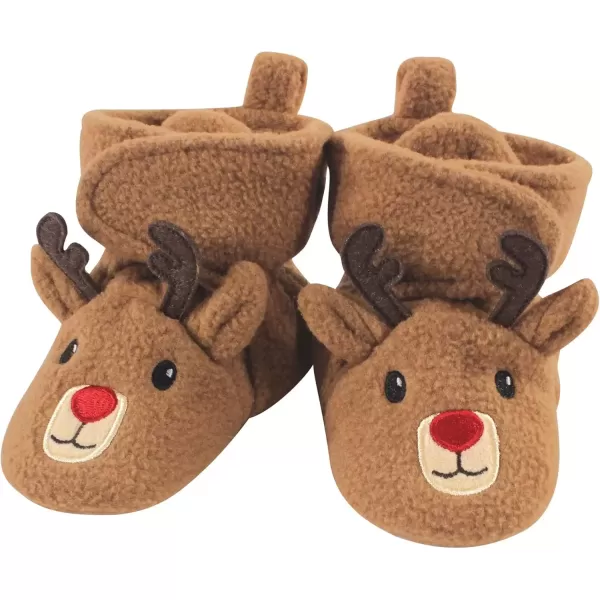 imageHudson Baby UnisexChild Cozy Fleece Booties Winter Accessory SetReindeer