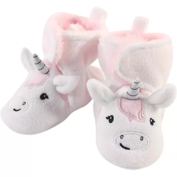 imageHudson Baby UnisexChild Cozy Fleece Booties Winter Accessory SetSilver White Unicorn