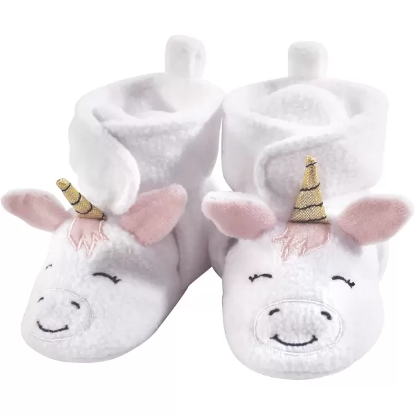 imageHudson Baby UnisexChild Cozy Fleece Booties Winter Accessory SetWhite Unicorn