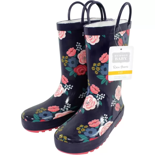 imageHudson Baby UnisexChild Rain BootsNavy Bold Floral
