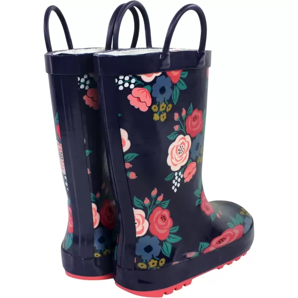 imageHudson Baby UnisexChild Rain BootsNavy Bold Floral