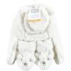 imageHudson Baby Girls Trapper Hat Mitten and Bootie SetCream Bear