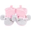 imageHudson Baby Girls Trapper Hat Mitten and Bootie SetPink Gray Elephant