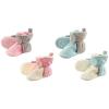 imageHudson Baby Cozy Fleece Booties 4PackLt Pink CreamMint Gray