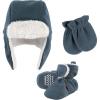 imageHudson Baby Girls Trapper Hat Mitten and Bootie SetCoronet Blue