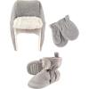 imageHudson Baby Winter Hat Mittens and Booties SetGray