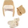 imageHudson Baby Winter Hat Mittens and Booties SetTan and Cream