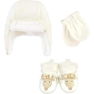 imageHudson Baby Girls Trapper Hat Mitten and Bootie SetGiraffe