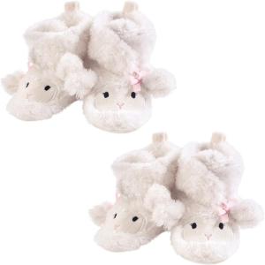 imageHudson Baby Unisex Baby Cozy Fleece and Sherpa Booties MultipackGirl Lamb 2piece