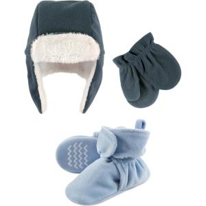 imageHudson Baby Winter Hat Mittens and Booties SetCoronet and Light Blue