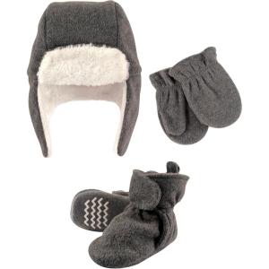 imageHudson Baby Winter Hat Mittens and Booties SetHeather Charcoal