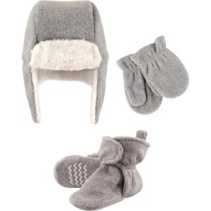 imageHudson Baby Winter Hat Mittens and Booties SetHeather Gray