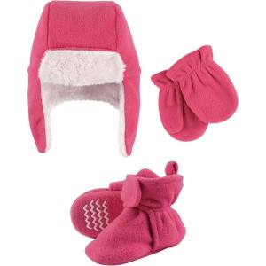 imageHudson Baby Winter Hat Mittens and Booties SetRaspberry
