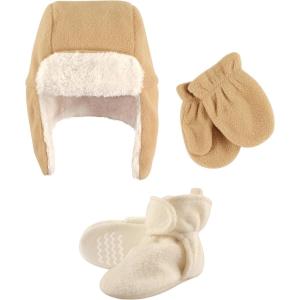 imageHudson Baby Winter Hat Mittens and Booties SetTan and Cream