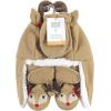 imageHudson Baby Girls 12Pc Cotton Headband and Scratch Mitten SetSanta Girl Reindeer