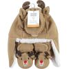 imageHudson Baby Girls 12Pc Cotton Headband and Scratch Mitten SetSanta Reindeer