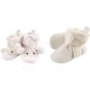 imageHudson Baby Cozy Fleece and Sherpa Booties 2PackGirl LambCream