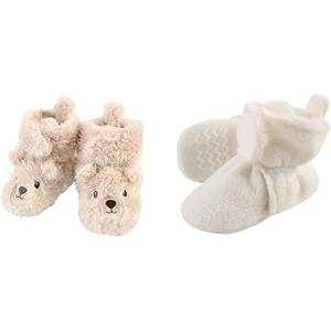 imageHudson Baby Cozy Fleece and Sherpa Booties 2PackBearCream