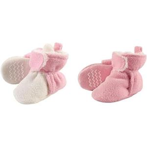 imageHudson Baby Cozy Fleece and Sherpa Booties 2PackLight Pink CreamLight Pink