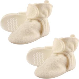 imageHudson Baby Cozy Warm Toddler Slipper Booties with Non Skid BottomCream Fleece