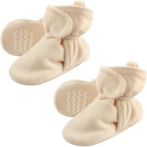 imageHudson Baby Cozy Warm Toddler Slipper Booties with Non Skid BottomCream Velour