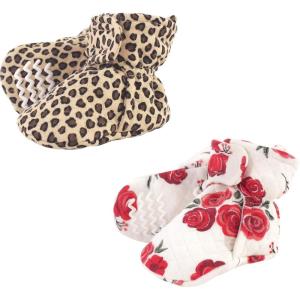 imageHudson Baby UnisexBaby Quilted Booties Winter Accessory SetRose Leopard
