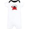 imageHudson Baby Unisex Cotton RompersPirate Shark