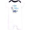 imageHudson Baby Unisex Cotton RompersShark Patrol