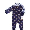 imageHudson Baby babygirls Plush JumpsuitsBlue Football