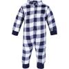 imageHudson Baby babygirls Plush JumpsuitsBlue Football