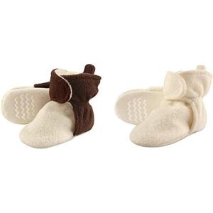 imageHudson Baby Cozy Fleece Booties 2PackBrownCream