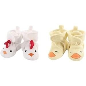 imageHudson Baby Cozy Fleece Booties 2PackChickenYellow Duck