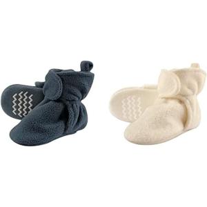 imageHudson Baby Cozy Fleece Booties 2PackCoronet BlueCream