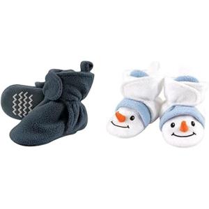 imageHudson Baby Cozy Fleece Booties 2PackCoronet BlueSnowman