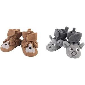 imageHudson Baby Cozy Fleece Booties 2PackDogHeather Gray Elephant