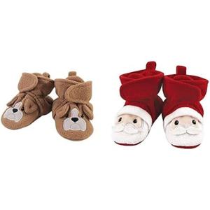 imageHudson Baby Cozy Fleece Booties 2PackDogSanta