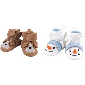imageHudson Baby Cozy Fleece Booties 2PackDogSnowman
