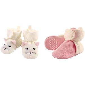imageHudson Baby Cozy Fleece Booties 2PackKittyLight Pink Cream