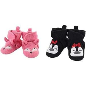 imageHudson Baby Cozy Fleece Booties 2PackMiss FoxGirl Penguin