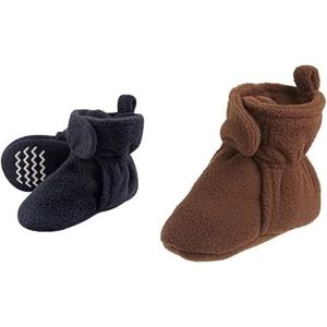imageHudson Baby Cozy Fleece Booties 2PackNavyBrown
